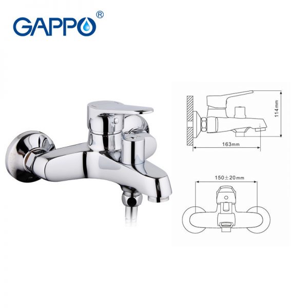 Смеситель для ванны Gappo Vantto G3236 фото 