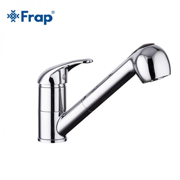 Смеситель для кухни Frap F6002-B с выдвижным изливом фото 