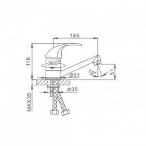 Смеситель для кухни FRAP F4503