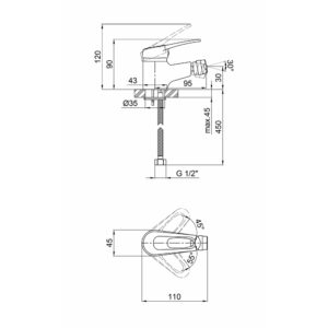 Смеситель для биде Qtap Light CRM 001A