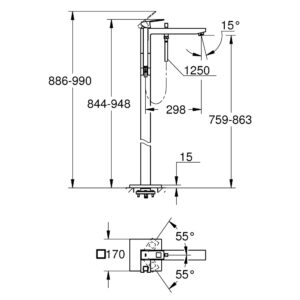 Смеситель для ванны Grohe Eurocube 23672001