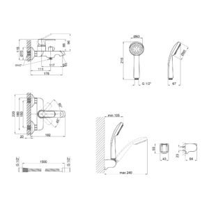 Смеситель для ванны Qtap Fresh WCR 006 New