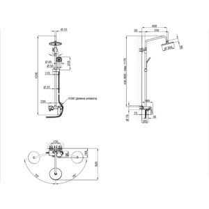 Душевая система Qtap Fresh WCR 1004