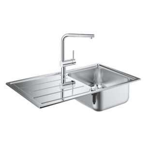 Набор Grohe мойка кухонная K500 31573SD0 + смеситель Minta 32168000