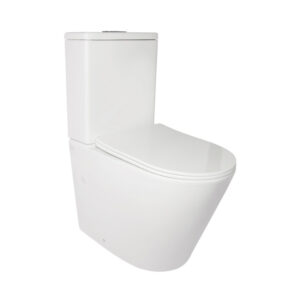 Унитаз-компакт Qtap Stork безободковый с сиденьем Soft-close QT15222179W