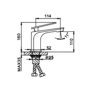 Смеситель для умывальника Frap F1058