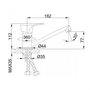 Смеситель для умывальника Frap F4514-B