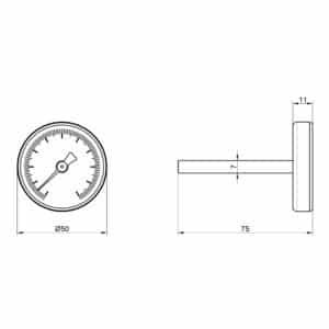 Термометр ICMA 134 0 – 120 °C