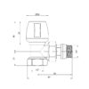 Кран радиаторный Icma 1/2″ с антипротечкой угловой №803+940 74260