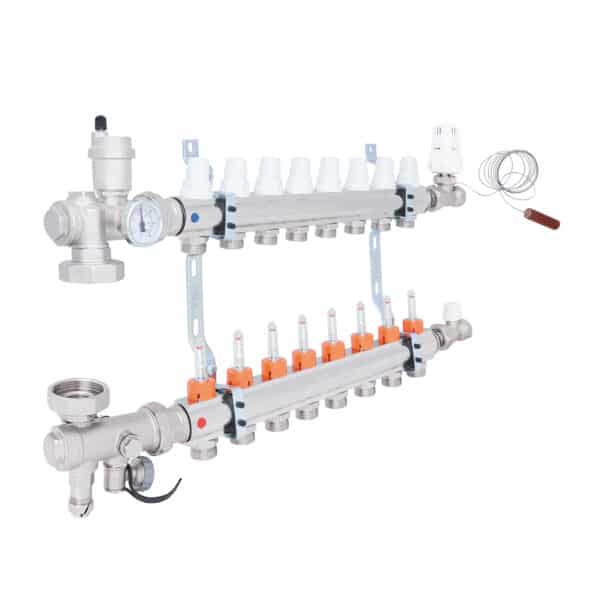 Коллекторная группа Icma 3/4″ 8 выходов, с расходомером №A3K013 фото 