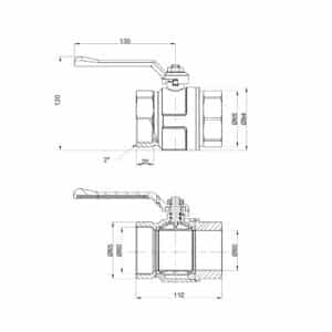 Кран шаровой Icma 2″ прямой №350