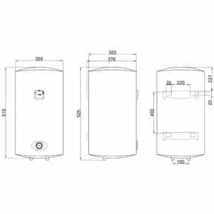 Водонагреватель электрический Thermo Alliance 30 л универсальный, мокрый ТЭН 1,5 кВт D30VH15Q1