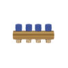 Коллектор Icma с регулировочными вентилями 1″ 4 выхода №1105 (Blue) 75158