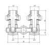 Однотрубный вентиль ICMA 903 1/2″ x 3/4″ угловой 73234