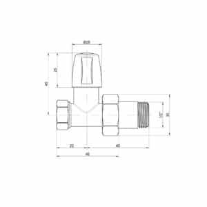 Нижний вентиль ICMA 815 1/2″ прямой