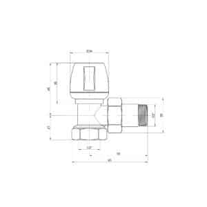 Ручной вентиль ICMA 803 1/2″ угловой