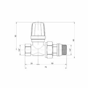Нижний вентиль ICMA 955 1/2″ прямой
