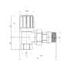Ручной вентиль ICMA 951 3/4″ угловой 73453