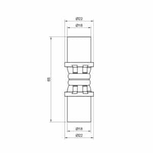 Прямой фитинг ICMA 400 press 16 x 16