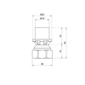 Переходник пресс Icma 16х1/2″ ВР №401