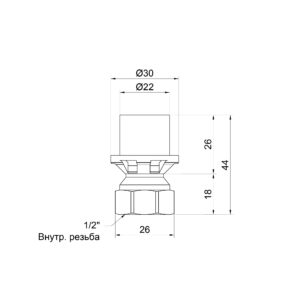 Переходник пресс Icma 20х1/2″ ВР №401