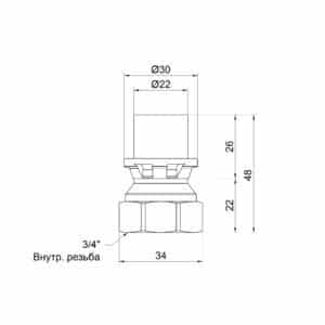 Переходник пресс Icma 20х3/4″ ВР №401