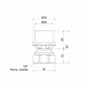 Переходник пресс Icma 26х3/4″ ВР №401