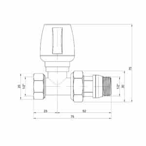 Кран радиаторный Icma 1/2″ с антипротечкой прямой №1117