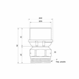 Переходник пресс Icma 32х1″ НР №402