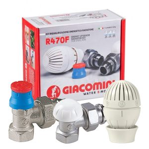 Комплект радиаторный GIACOMINI R470F 1/2″ угловой