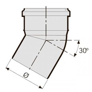 Колено VALSIR PP HTB Ø32 x 30°