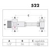 Смеситель-термостат для бойлера CALEFFI 522 (40-60°C) 1/2″ 38492