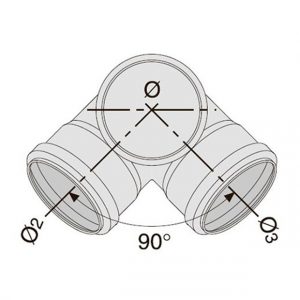 Крестовина двухплоскостная 87° VALSIR PP HTED Ø110/50/110