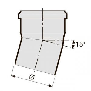 Колено VALSIR PP HTB Ø32 x 15°