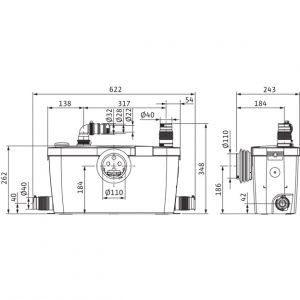Канализационная станция WILO HiSewlift 3-35 (4191677)