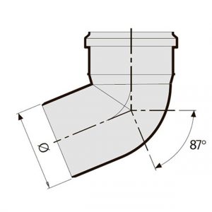 Колено VALSIR PP HTB Ø32 x 87°