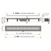 Водоотводящий желоб AlcaPlast APZ10 Simple с порогами для перфорированной решетки 36878