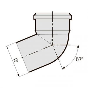 Колено VALSIR PP HTB Ø32 x 67°