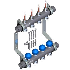 Гребенка для теплого пола WATTS HKV 2013A-55 1″ VA 4 x 3/4″